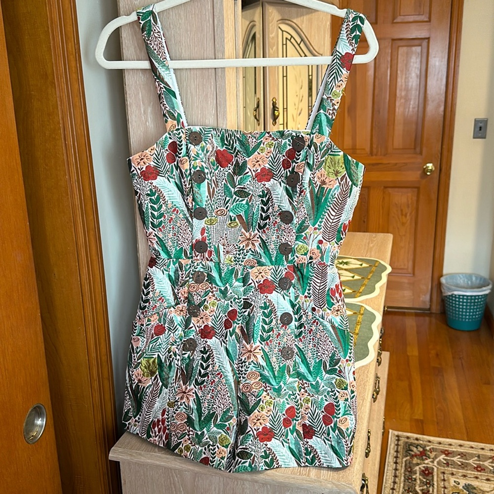 Beautiful embroidery romper from Hutch with pockets!
